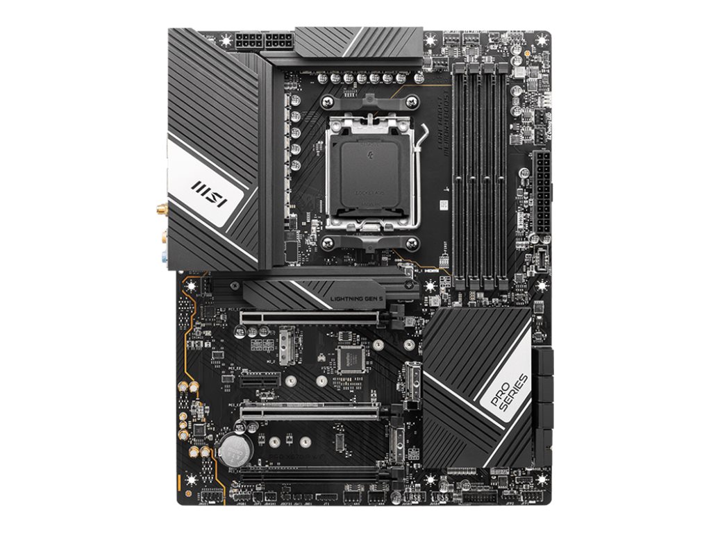 MSI PRO X670-P WIFI - Motherboard - ATX - Socket AM5 - AMD X670 Chipsatz - USB 3.2 Gen 1, USB 3.2 Gen 2, USB-C 3.2 Gen2, USB-C 3.2 Gen 2x2 - 2.5 Gigabit LAN, Bluetooth, Wi-Fi - Onboard-Grafik (CPU erforderlich)