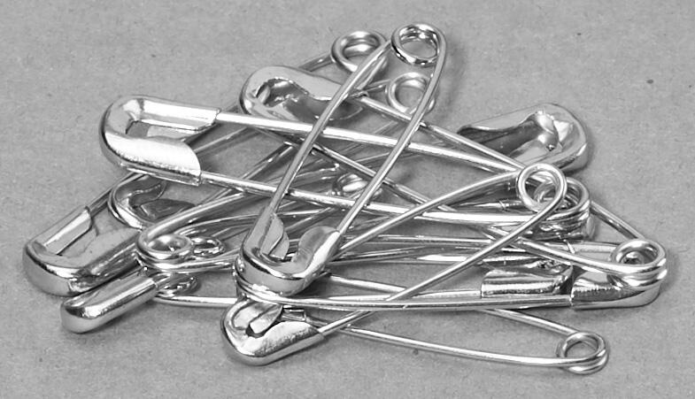 Gowi 12 Sicherheitsnadeln silber