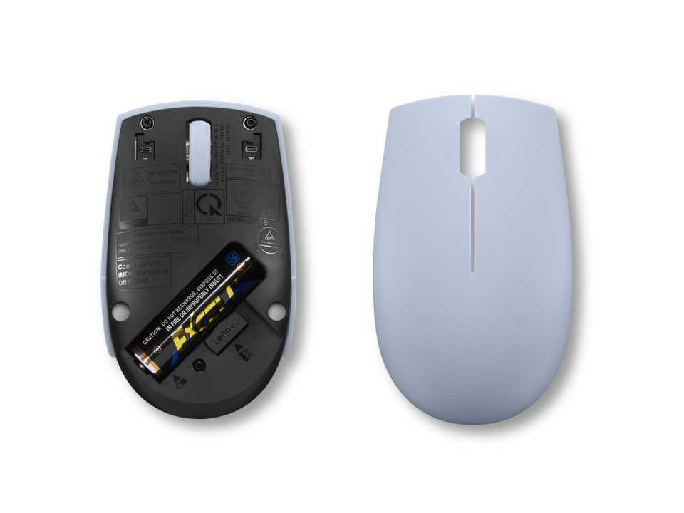 Lenovo 300 Wireless Compact Maus Kabellos Optisch Blau 3 Tasten 1000 dpi