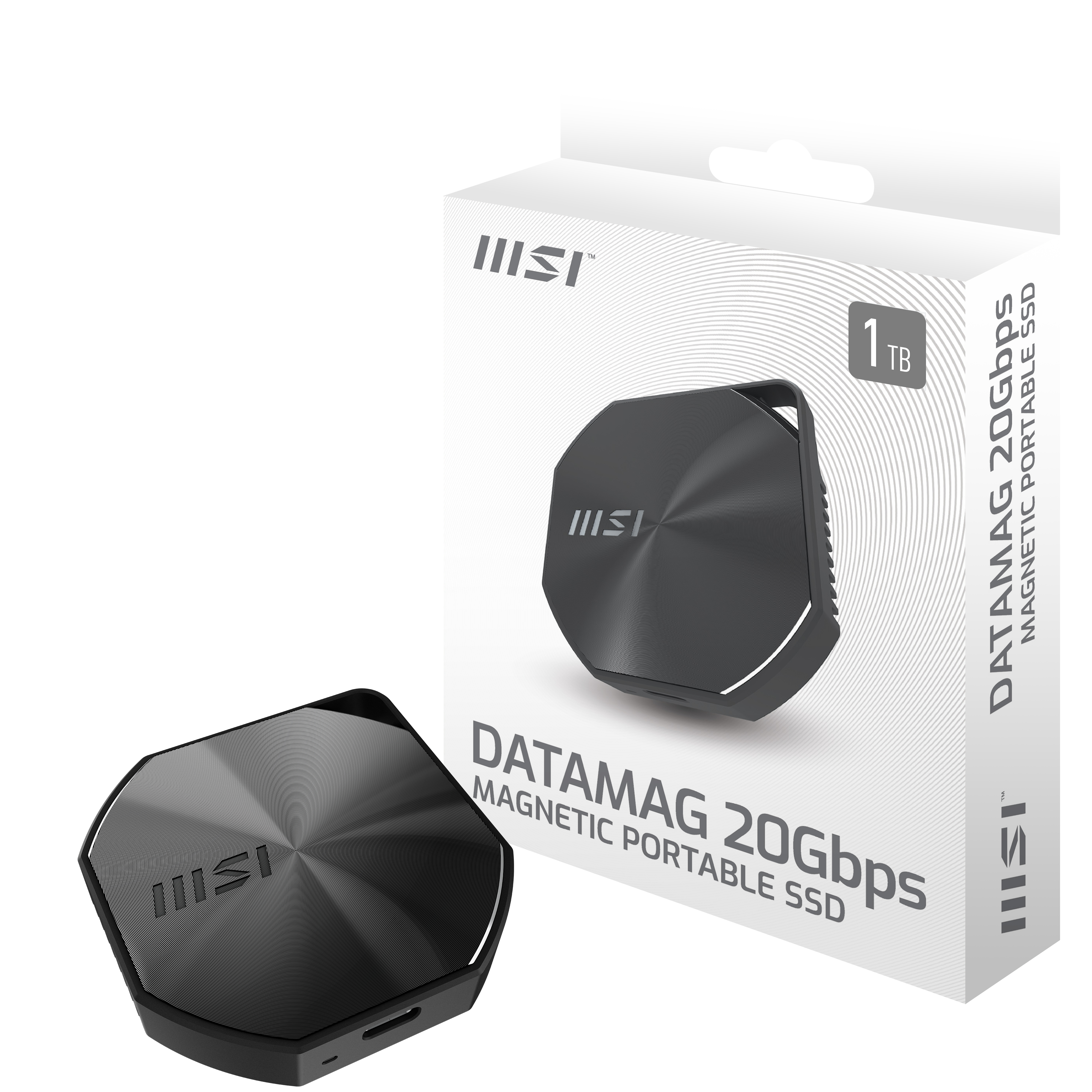 MSI DATAMAG 20GBPS 1TB external solid state drive USB Type-C USB 3.2 Gen 2x2 Black