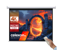 celexon basic Motor-Leinwand 120| 4 3| elektrische Full-HD 4K Beamer-Leinwand - Motorleinwand - 304,8 cm