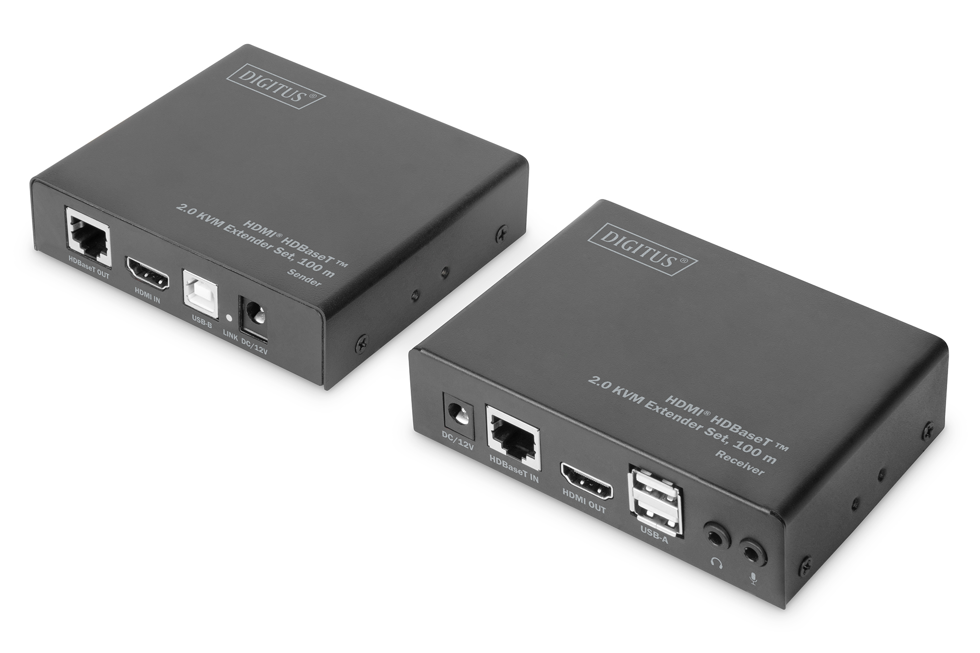 Digitus 4K HDMI HDBaseT 2.0 KVM Extender Set, 100 m