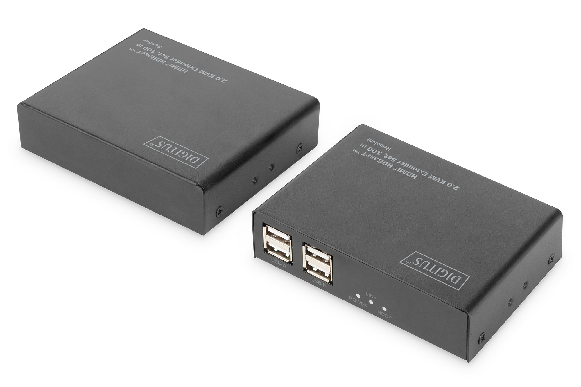 DIGITUS 4K HDMI HDBaseT 2.0 KVM Extender Set, 100 m