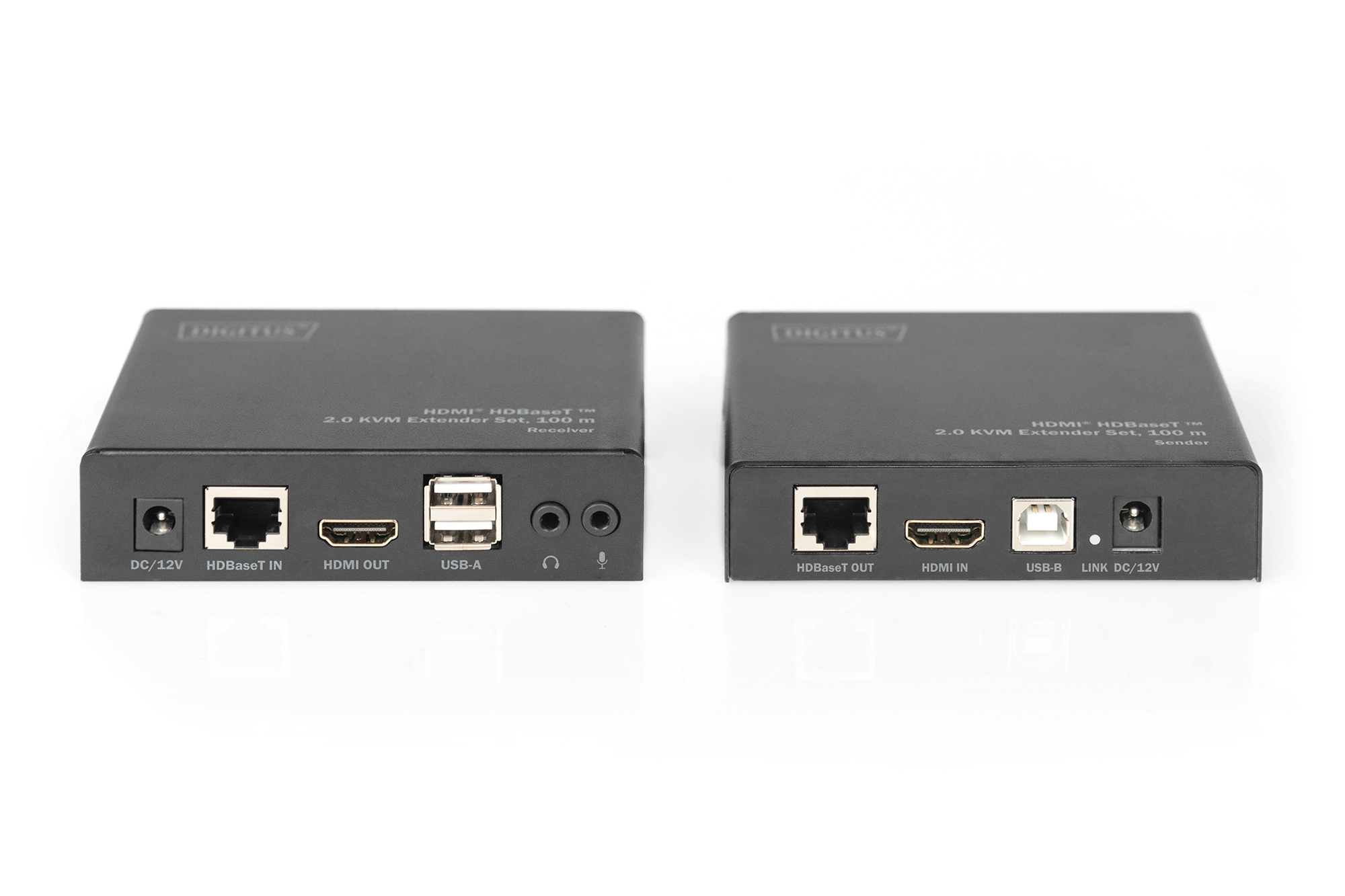 DIGITUS 4K HDMI HDBaseT 2.0 KVM Extender Set, 100 m