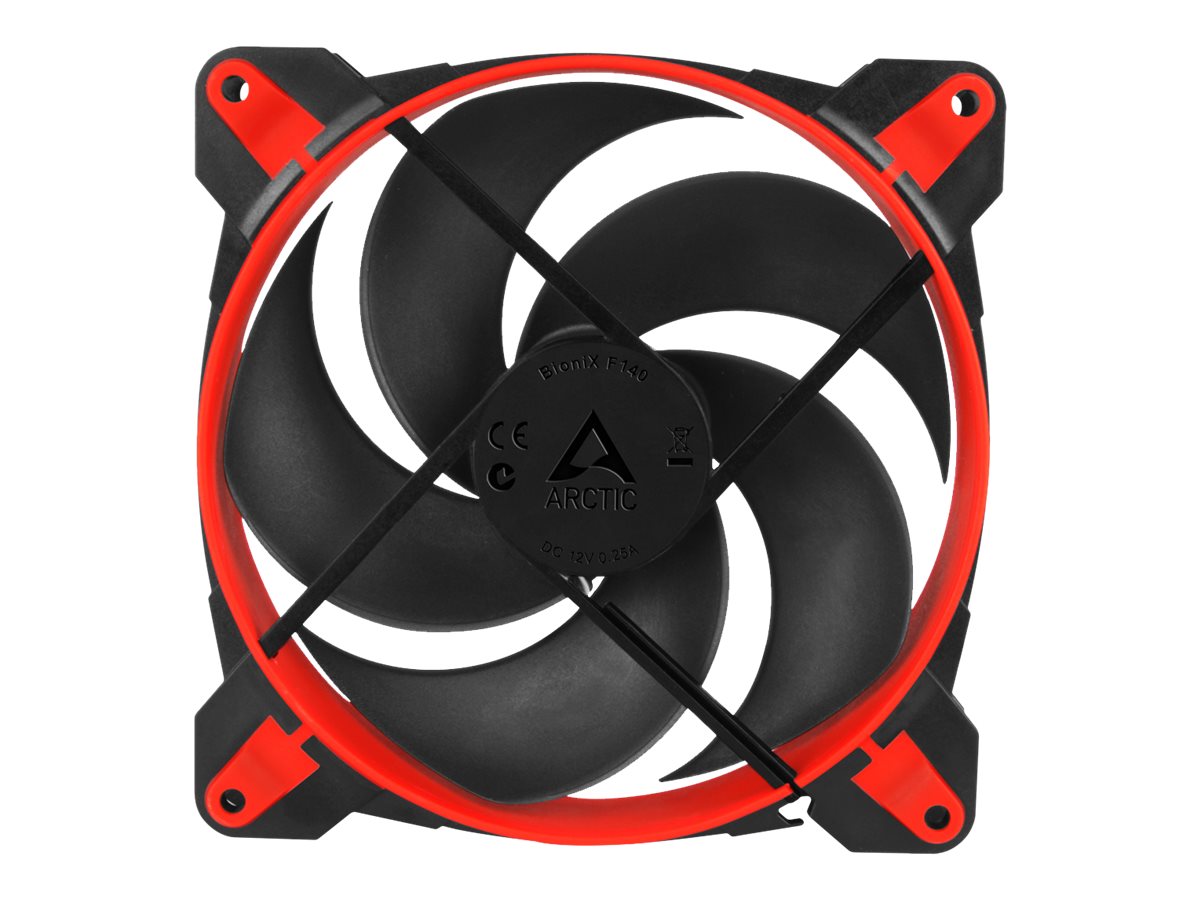 ARCTIC BioniX P140 Carcasa del ordenador Ventilador 14 cm Negro, Rojo