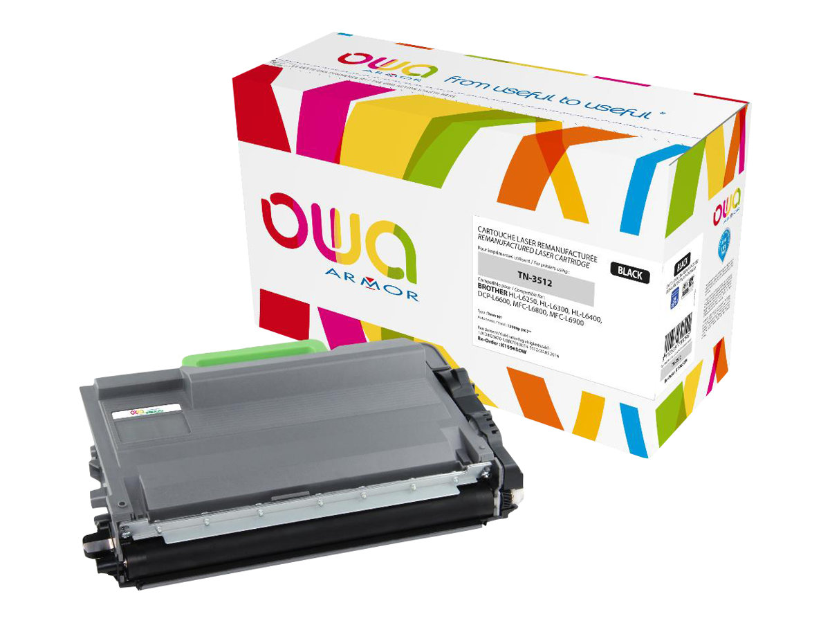 Armor OWA - Schwarz - kompatibel - wiederaufbereitet - Tonerpatrone (Alternative zu: Brother TN3512)