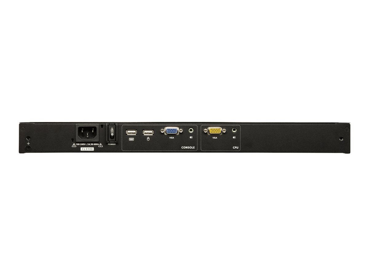 ATEN CL3100NX consola de rack 47 cm (18.5) 1366 x 768 Pixeles Metal, Pl�stico Negro 1U