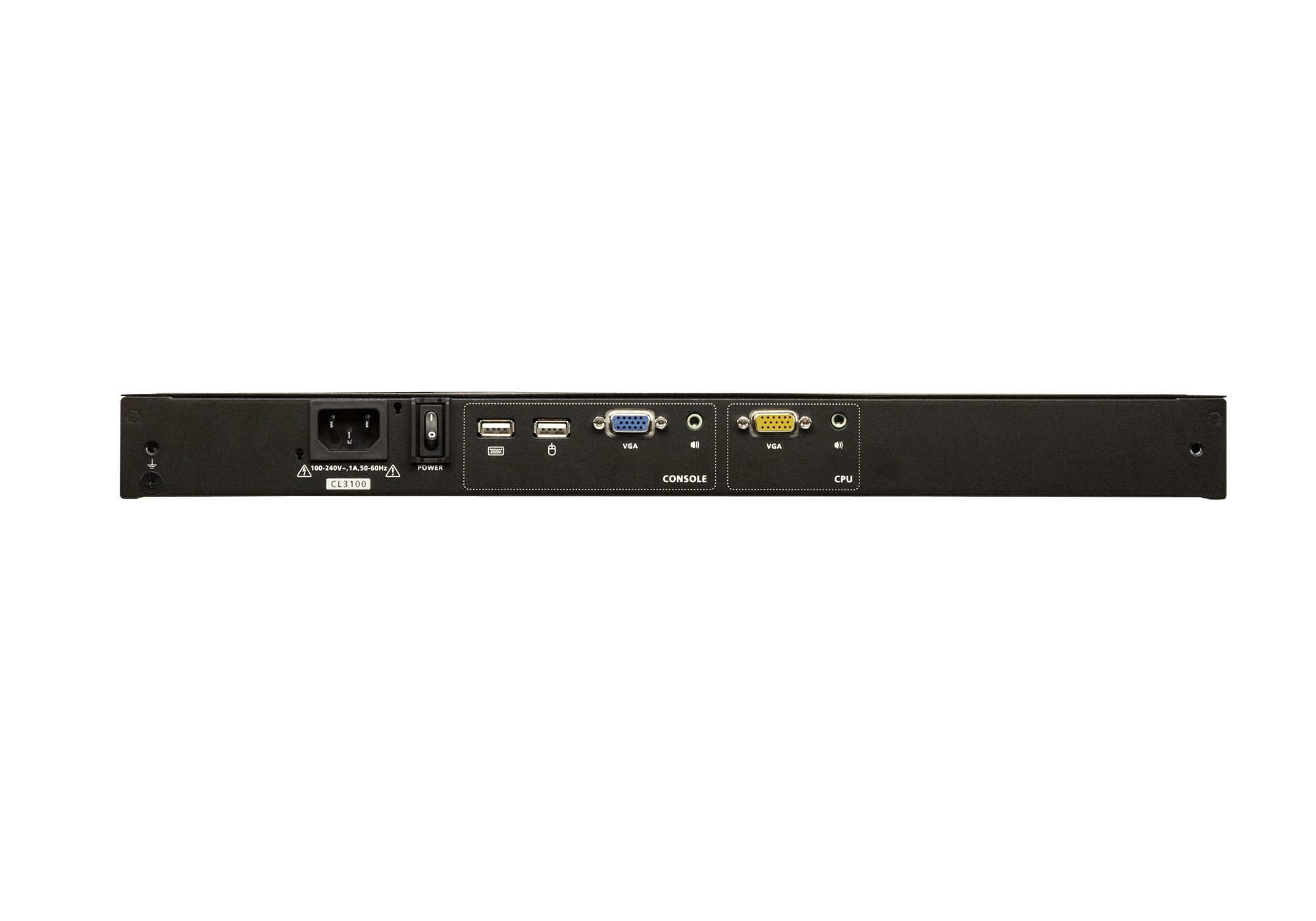 ATEN CL3100NX consola de rack 47 cm (18.5) 1366 x 768 Pixeles Metal, Pl�stico Negro 1U