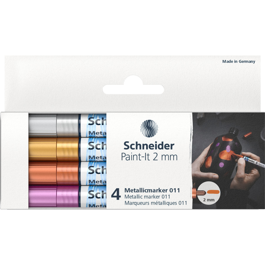 Schneider Schreibger�te ML01111501 paint marker Copper, Gold, Silver, Violet 4 pc(s)