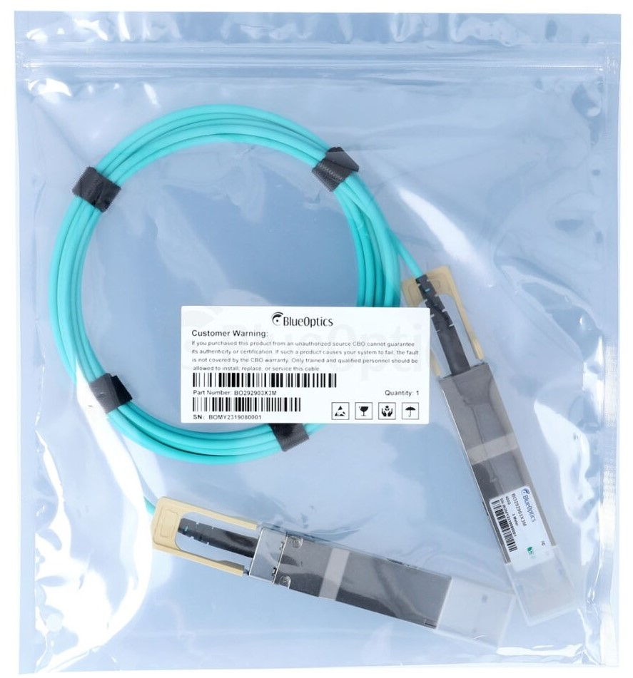 BlueOptics ET7502-AOC-3M-BO cable infiniBanc QSFP-DD Naranja