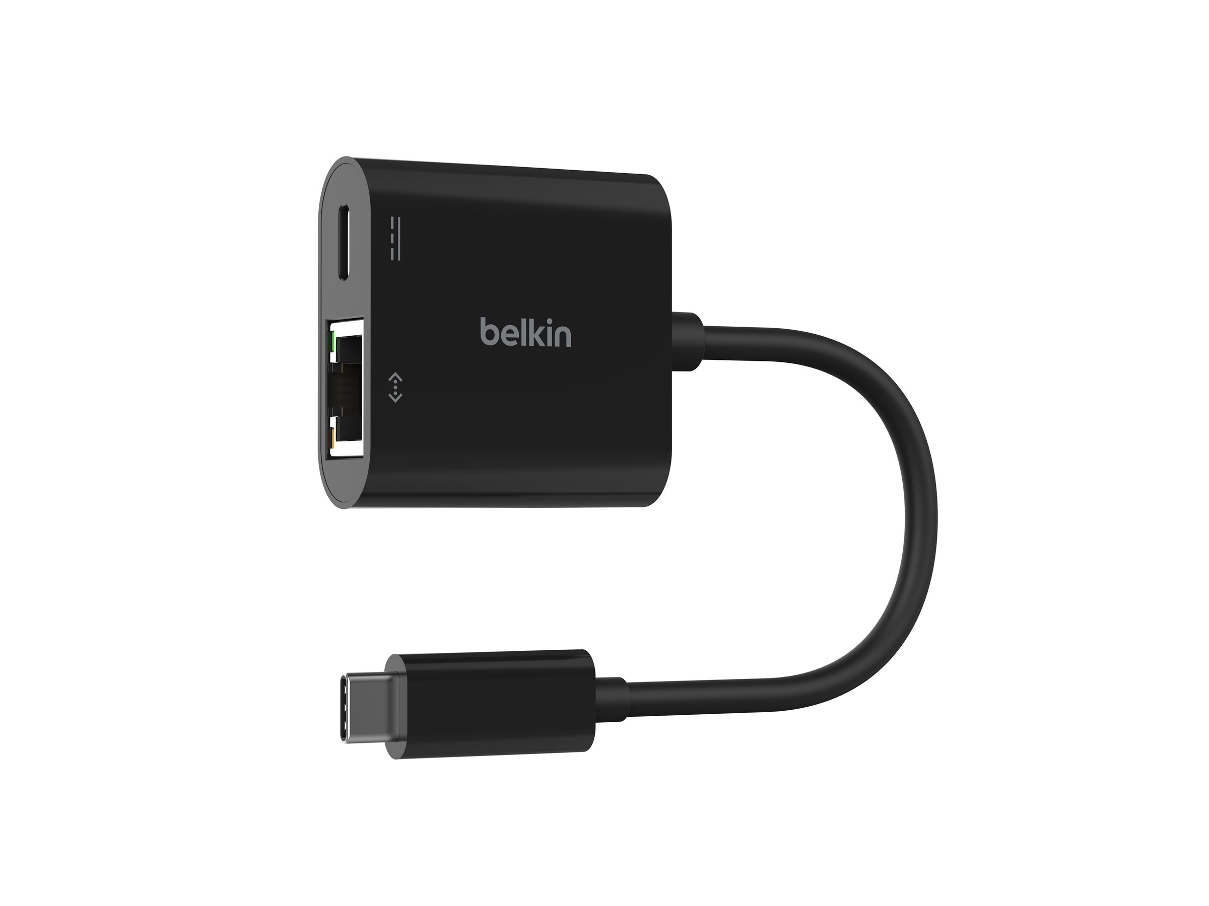 Belkin Netzwerkadapter - USB-C - Gigabit Ethernet x 1 + USB-C (nur Spannungsversorgung)
