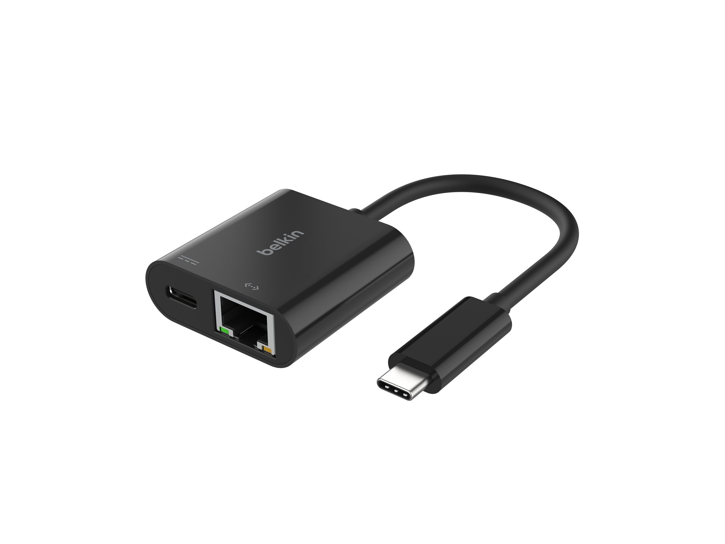 Belkin Netzwerkadapter - USB-C - Gigabit Ethernet x 1 + USB-C (nur Spannungsversorgung)