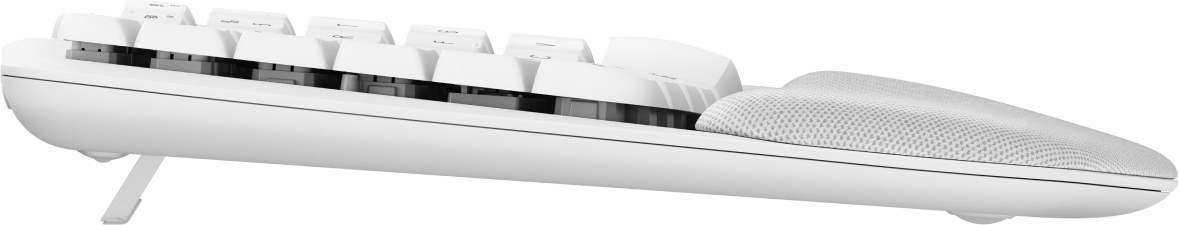 Logitech Wave Keys Wireless Ergonomic Keyboard - OFFWHITE - CENTRAL-419 DE - Touchpen - Bluetooth