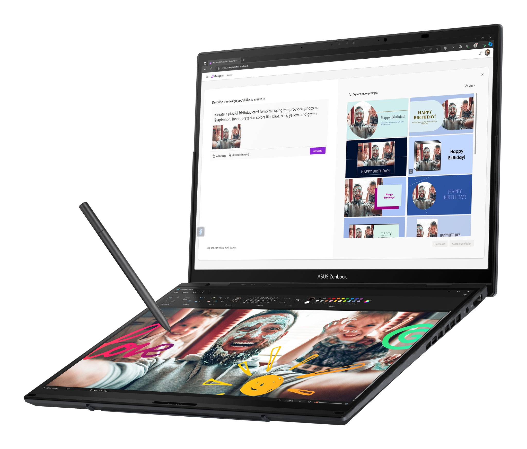 ASUS Zenbook Duo UX8406MA-PZ058X Intel Core Ultra 9 185H Hbrido (2-en-1) 35,6 cm (14) Pantalla tctil 3K 32 GB LPDDR5x-SDRAM 2 TB SSD Wi-Fi 6E (802.11ax) Windows 11 Pro Gris