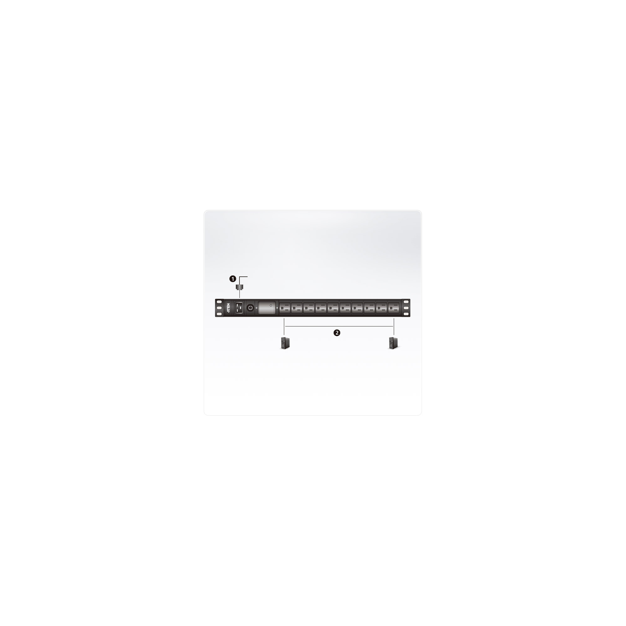 ATEN PE0210SG power distribution unit (PDU) 10 AC outlet(s) 1U Black