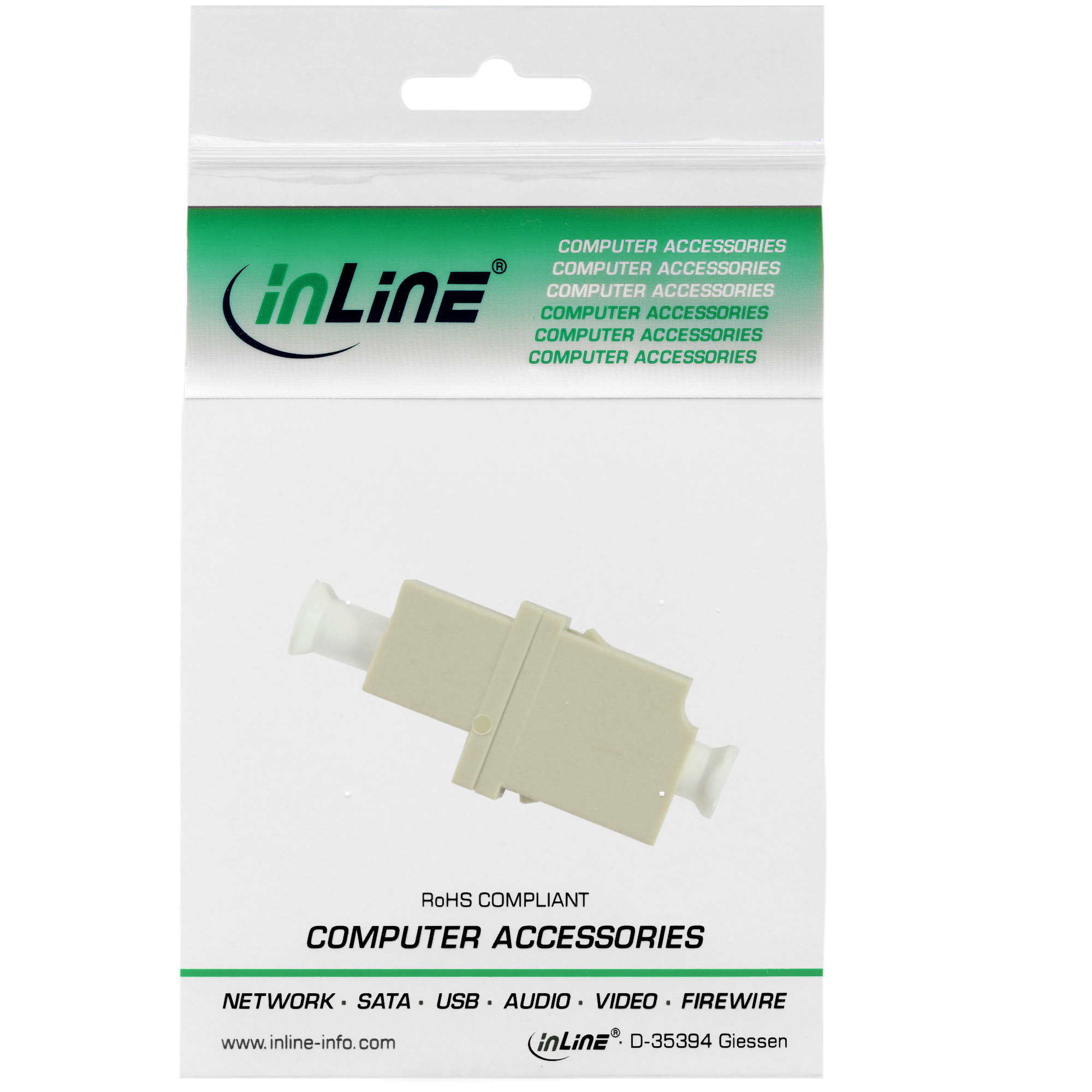 InLine Adattatore LWL FO, LC/LC duplex, multimodale, ceramica