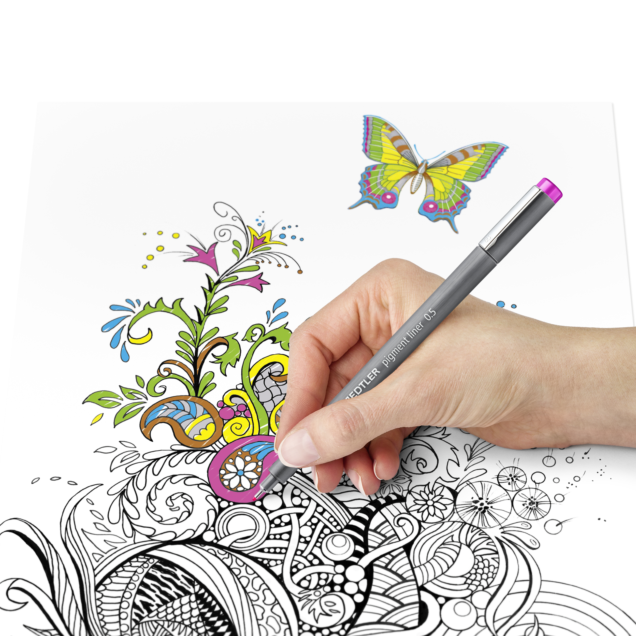 STAEDTLER pigment liner - Fineliner - permanent - Schwarz - Pigmenttinte (Packung mit 6)