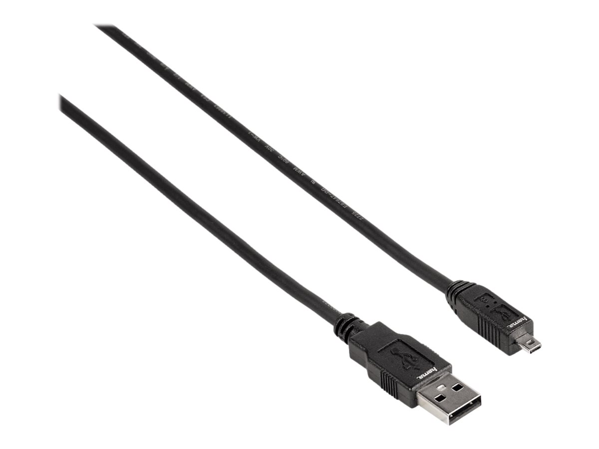 Hama USB 2.0 Cable, 1.8m USB cable USB A Black