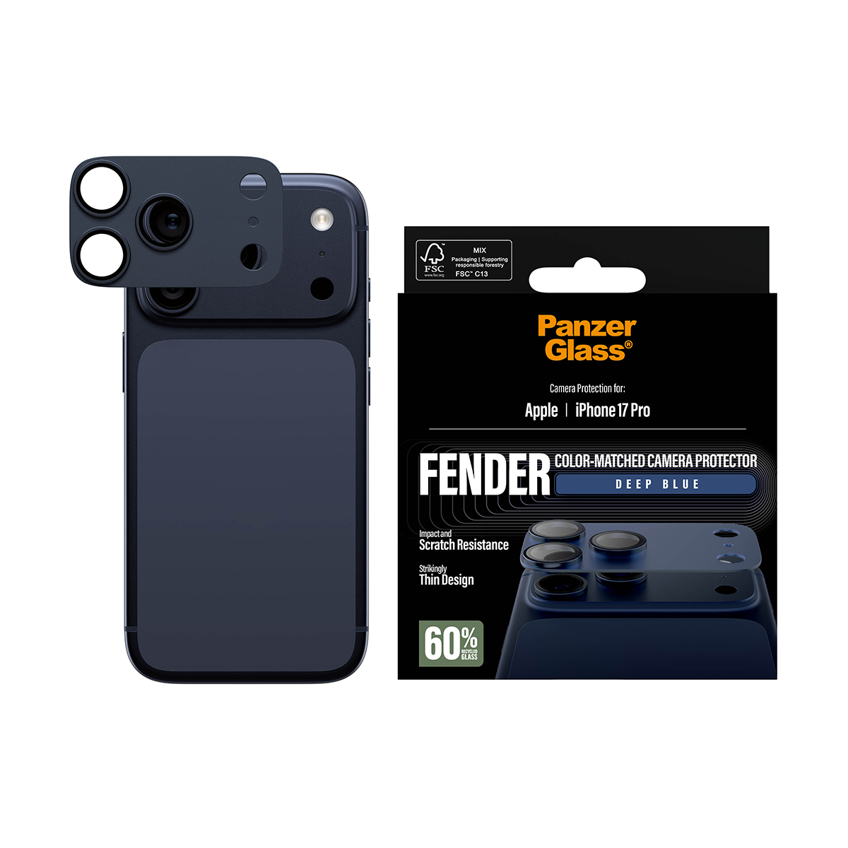 PanzerGlass PG FENDER Cam Prot Blue iPhone 17 Pro
