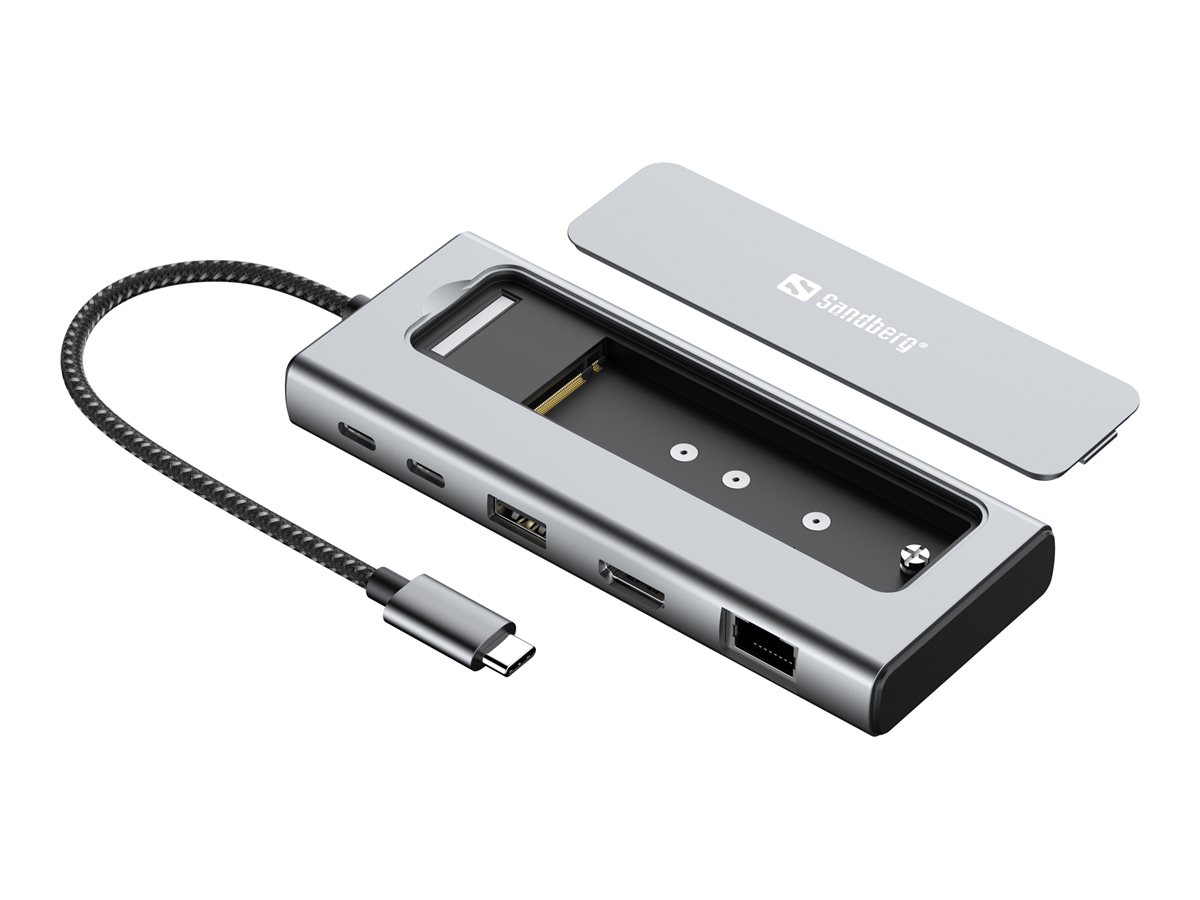 SANDBERG Dockingstation - f�r Laptop - USB-C
