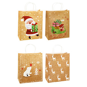 TSI 12 Geschenktaschen WN Kraftpapier 3 Motiv