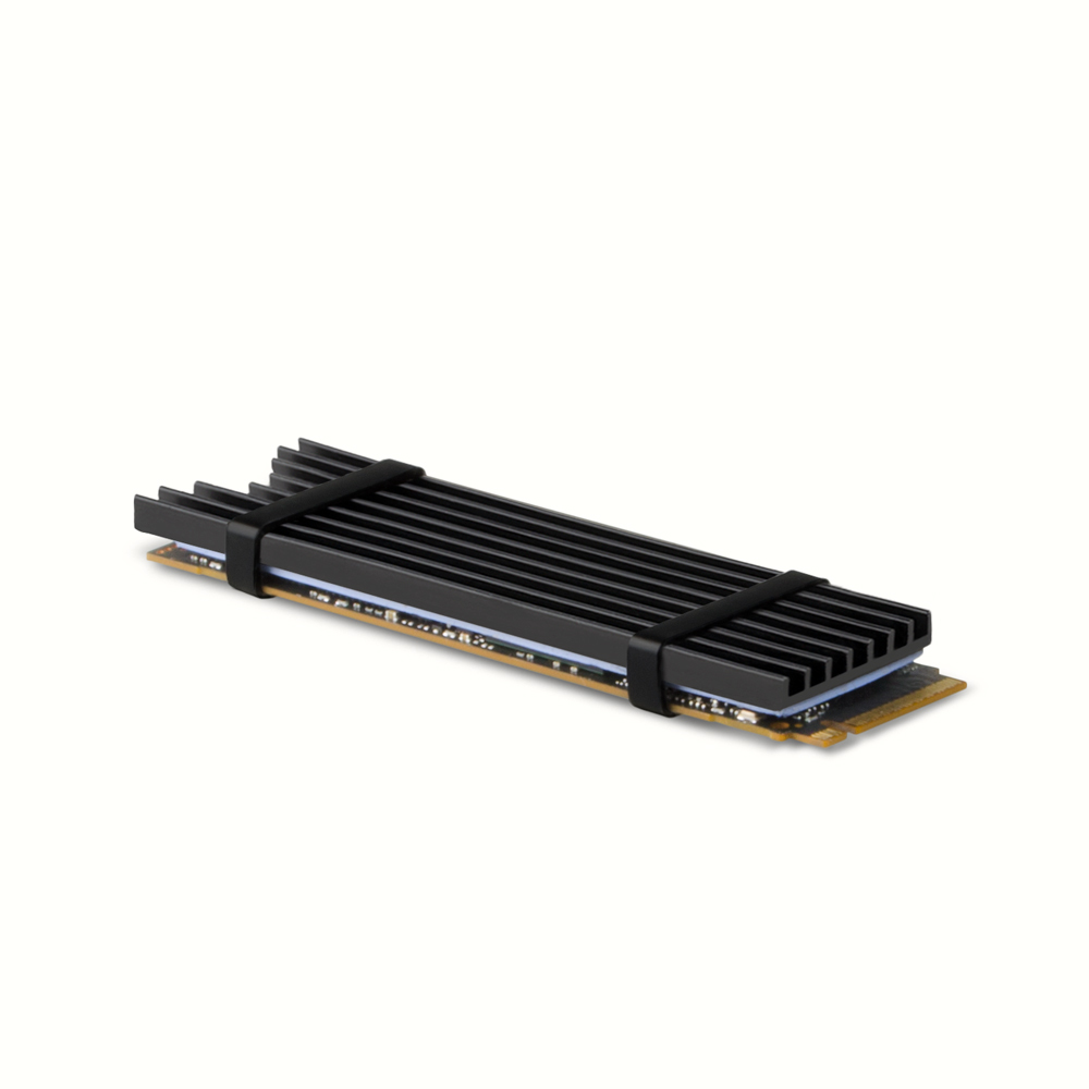 Axagon CLR-M2L3 syst�me de refroidissement d ordinateur M.2 NVMe SSD, Disque �lectronique Dissipateur thermique/Radiateur Noir 1 pi�ce(s)