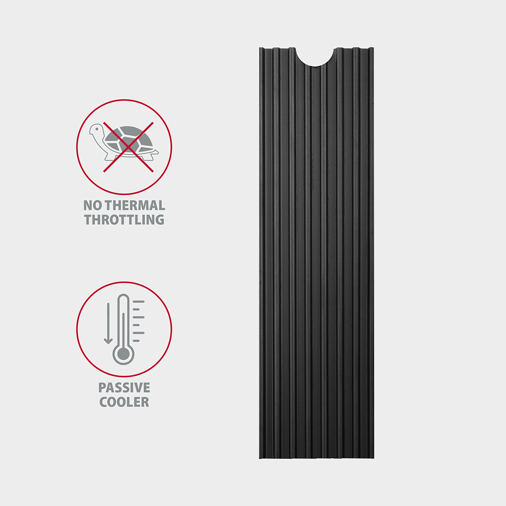 Axagon CLR-M2L3 syst�me de refroidissement d ordinateur M.2 NVMe SSD, Disque �lectronique Dissipateur thermique/Radiateur Noir 1 pi�ce(s)