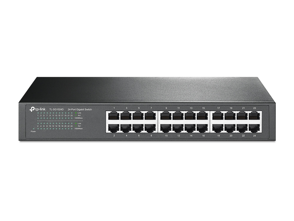 TP-Link TL-SG1024D commutateur rseau Non-gr Gigabit Ethernet (10/100/1000) Gris