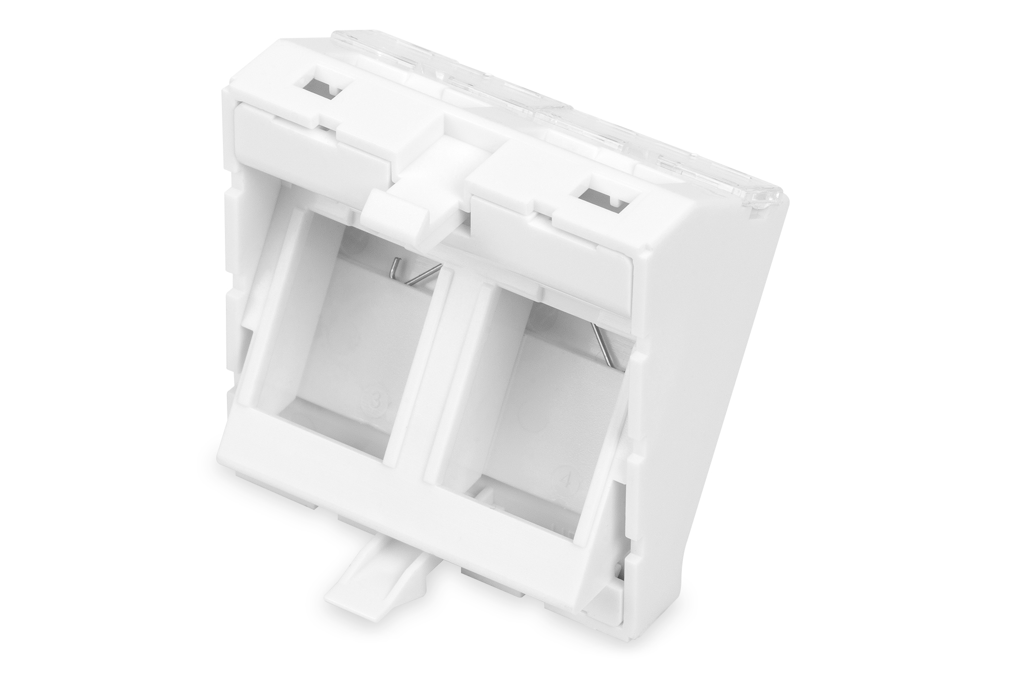 DIGITUS Frontplatte, 2-Port, 45 x 45 mm, abgewinkelt, f�r Rahmen DN-93802-5-SH