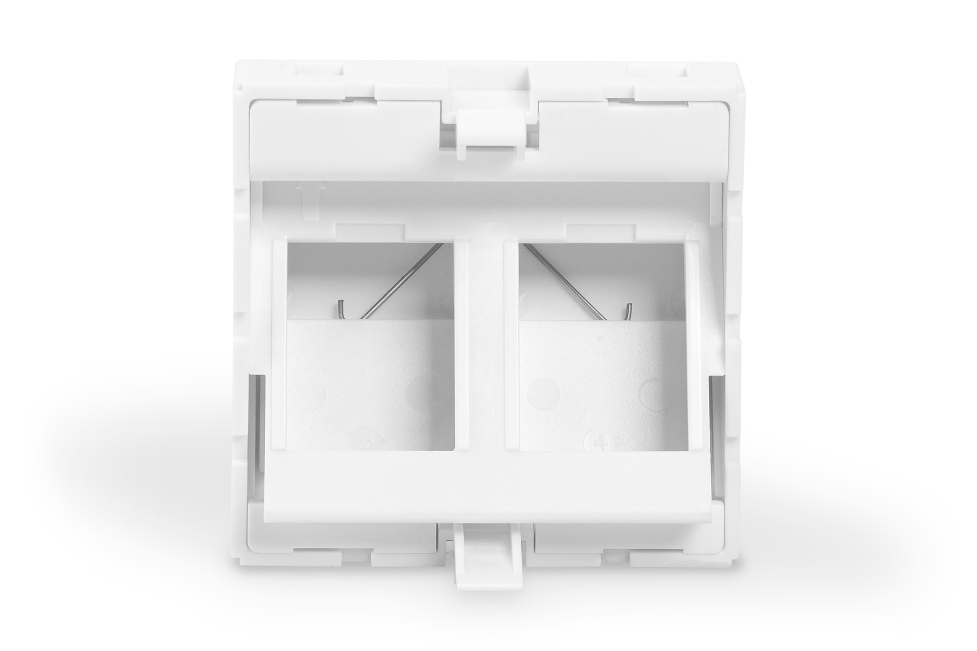 DIGITUS Frontplatte, 2-Port, 45 x 45 mm, abgewinkelt, f�r Rahmen DN-93802-5-SH