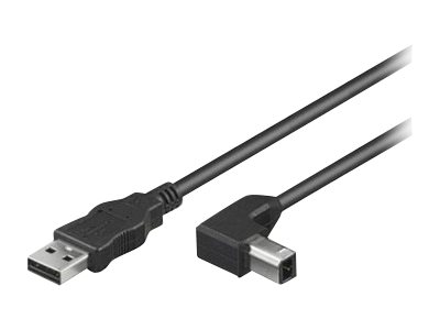 Techly ICOC-U-AB-20-ANG cble USB 2 m USB 2.0 USB A USB B Noir