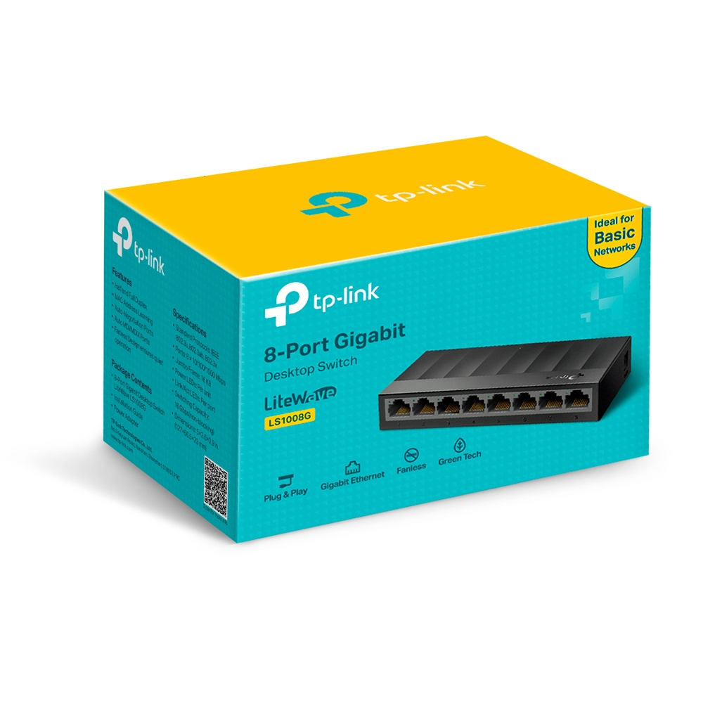 TP-Link LS1008G switch No administrado Gigabit Ethernet (10/100/1000) Negro