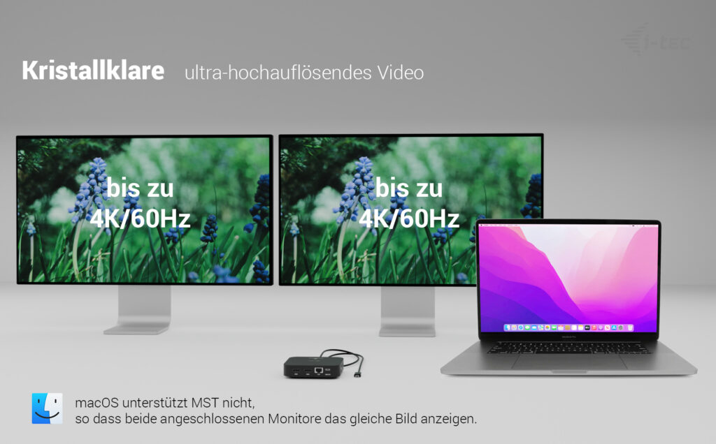 i-tec USB-C Dual HDMI Docking Station with Power Delivery 100 W + Universal Charger 100W