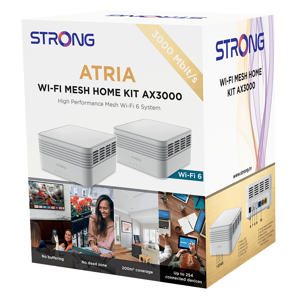 Strong ATRIA Wi-Fi Mesh Home Kit AX3000 Weiss