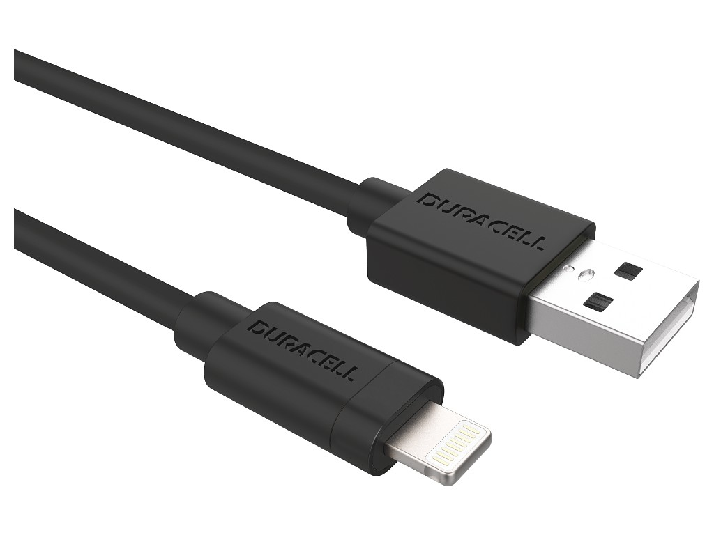 Duracell USB5012A cavo USB 1 m Lightning Nero