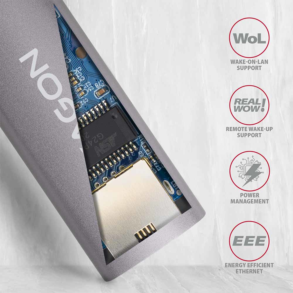 Axagon ADE-TRC adaptador y tarjeta de red Ethernet 5000 Mbit/s