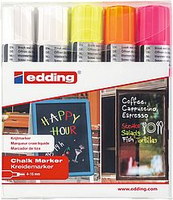 EDDING 490 - 4 St�ck(e) - Grau - Orange - Pink - Wei� - Gelb - Block - Mehrfarbig - Grau - Orange - Pink - Wei� - Gelb - Rund