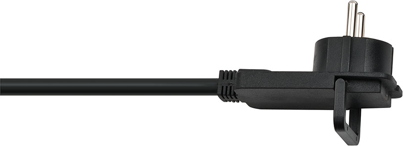Regleta Comfort-Line Plus con pestañas enchufes 4 negro 2m H05VV-F 3G1,5