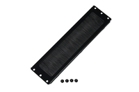 Rockstable Blende fr Kabeldurchfhrung mit Brstendichtung - Kabelmanagementtafel - Schwarz - 276 mm - 73 mm - 10 mm - 180 g