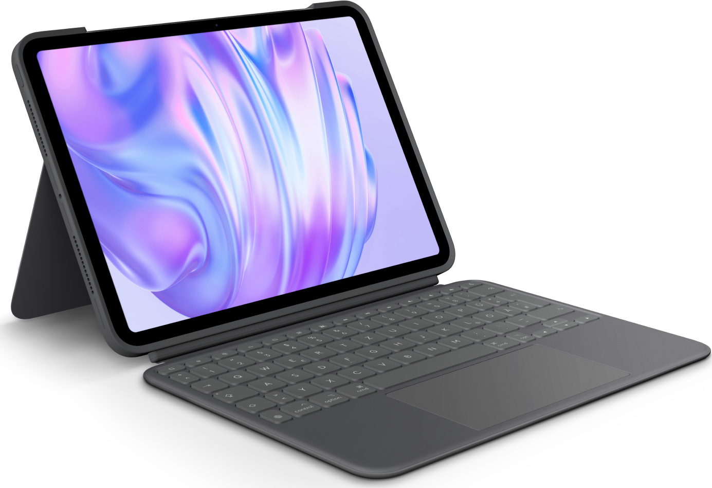 Logitech Combo Touch - Tastatur und Foliohlle - mit Trackpad - hinterleuchtet - Apple Smart connector - QWERTY - GB - Graphite - fr Apple 11-inch iPad Pro (M4)