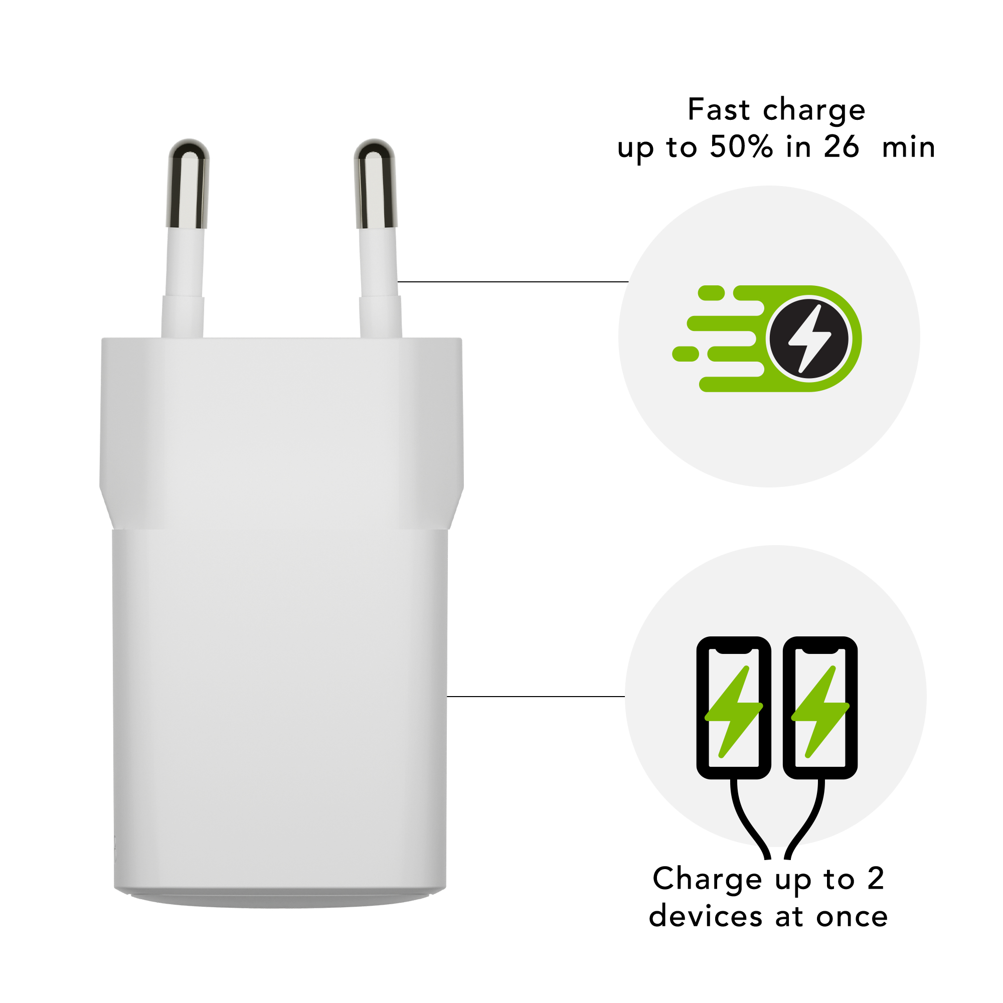 dbramante1928 WALL CHARGER - USB-C+USB-A