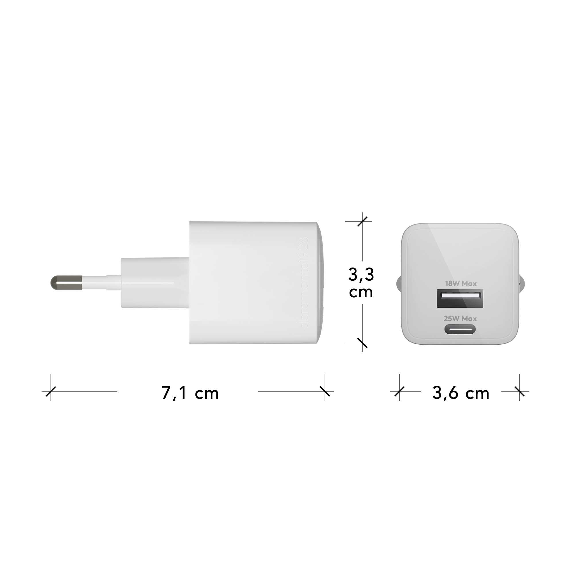 dbramante1928 WALL CHARGER - USB-C+USB-A