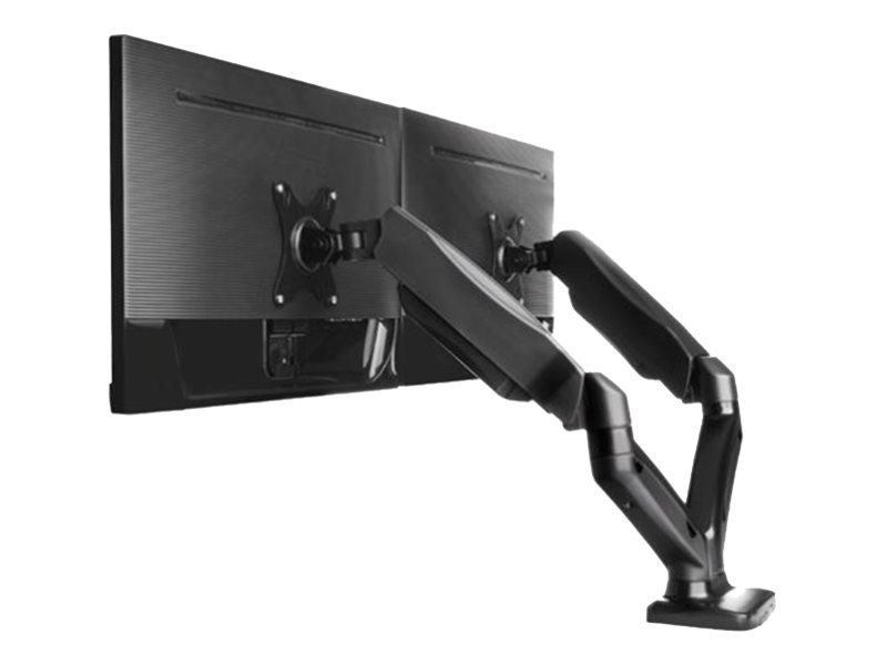 ICY BOX IB-MS304-T - Aufstellung (2 Gelenkarme, 2 VESA-Adapter, Tisch-Klemme, Befestigung fr Kabeldurchgang) - fr 2 LCD-Displays - Metall - Schwarz - Bildschirmgre: up to 68 cm (bis zu 27 Zoll)