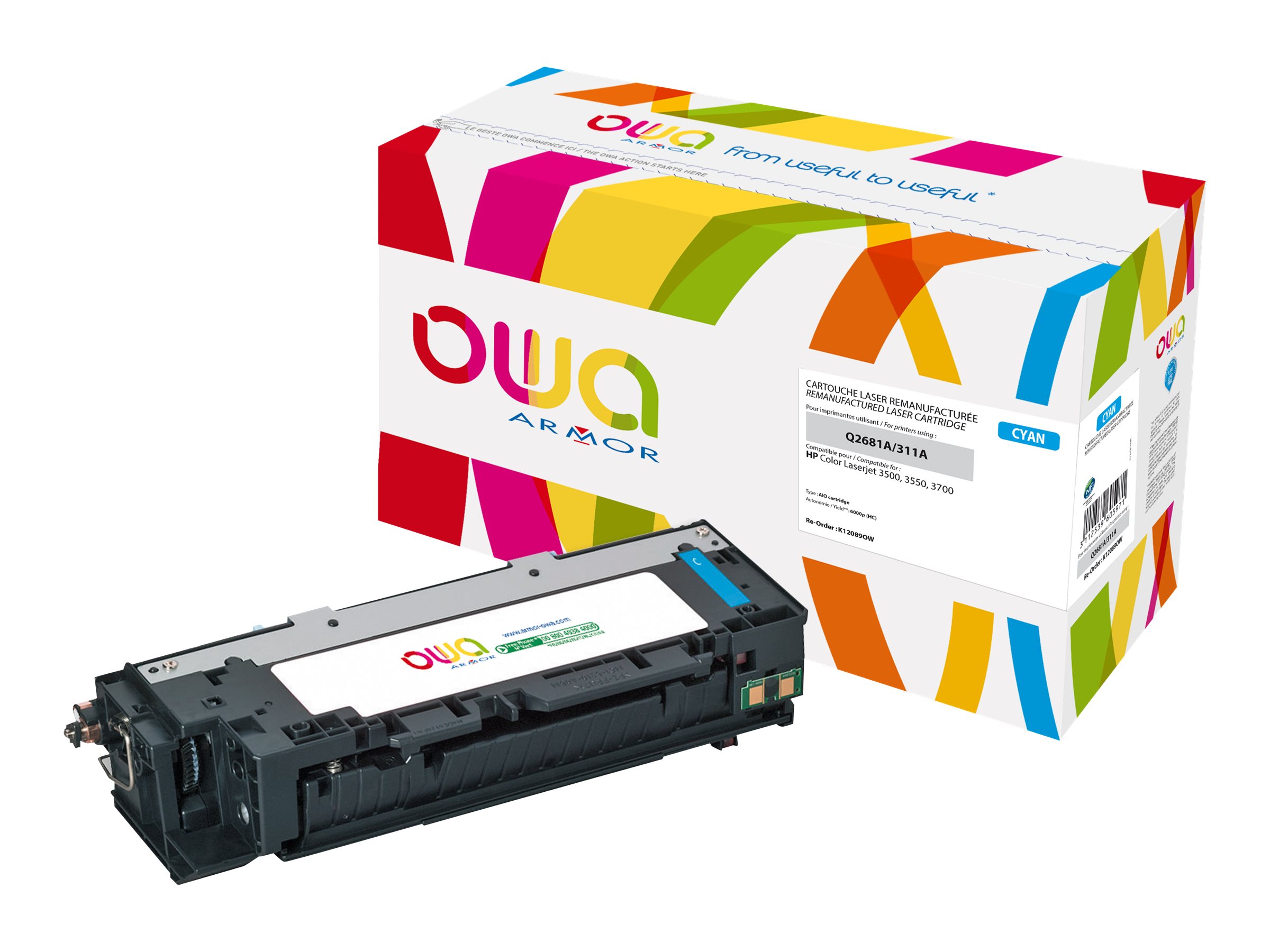 Armor Cyan - kompatibel - Tonerpatrone - fr HP Color LaserJet 3500