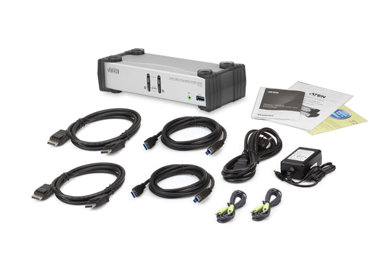 ATEN CS1912 KVM switch Black, Grey