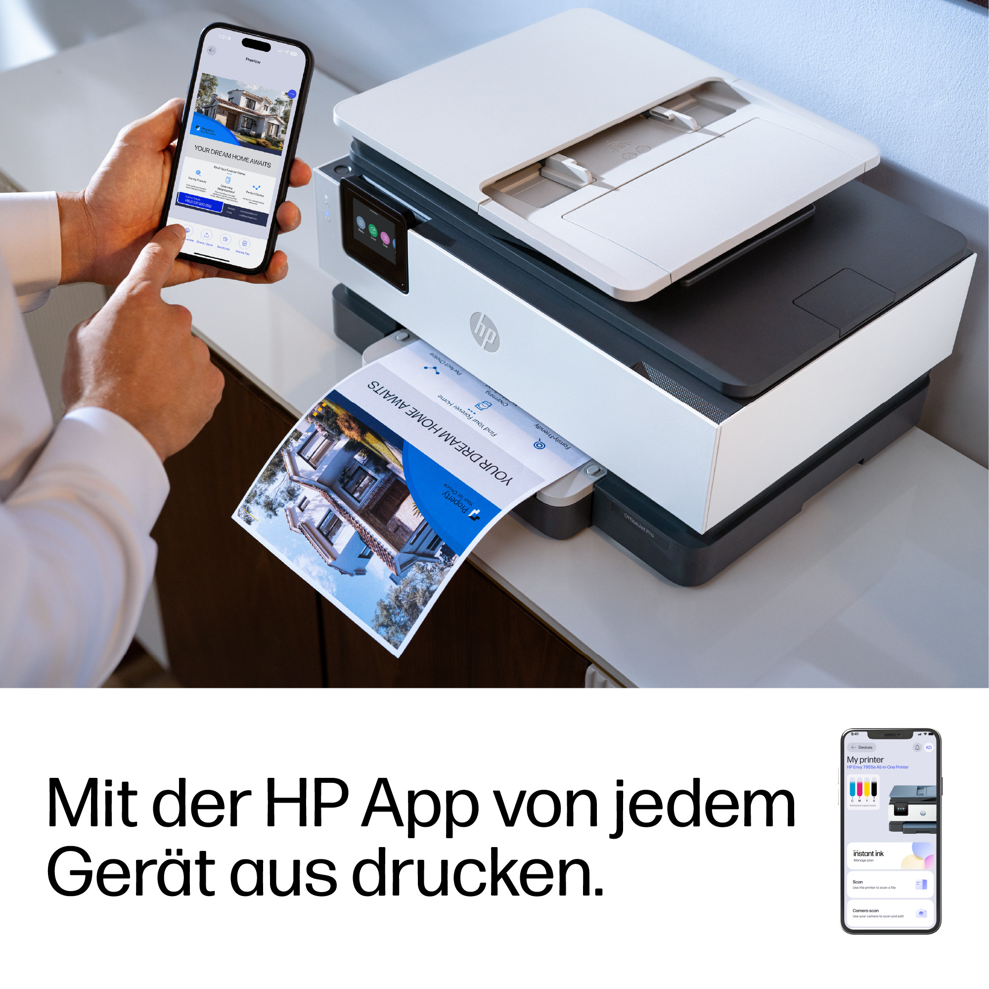 HP OfficeJet Pro 8132e Wireless All-in-One Colore Stampante, Instant Ink; Stampa fronte/retro