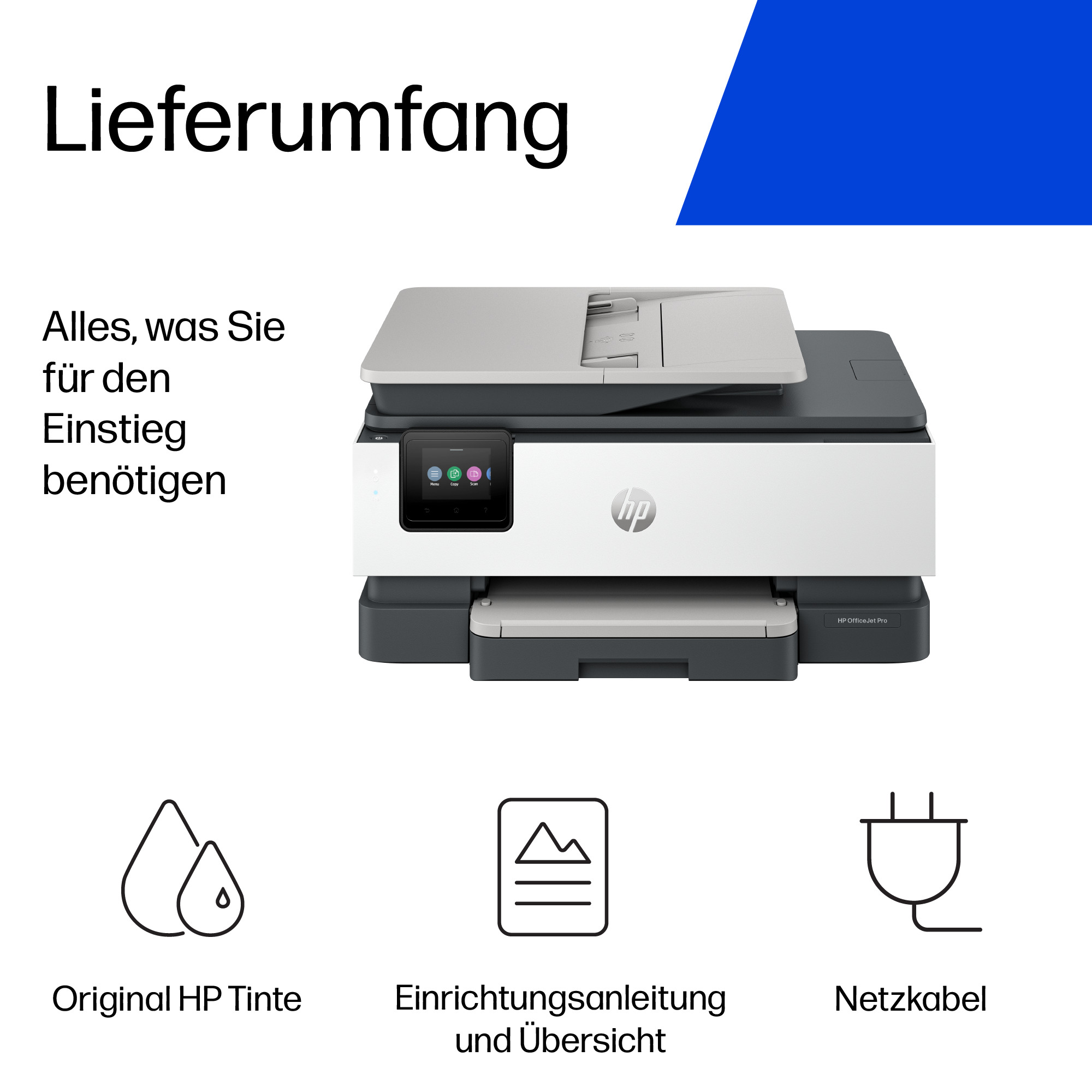 HP OfficeJet Pro 8132e Wireless All-in-One Colore Stampante, Instant Ink; Stampa fronte/retro