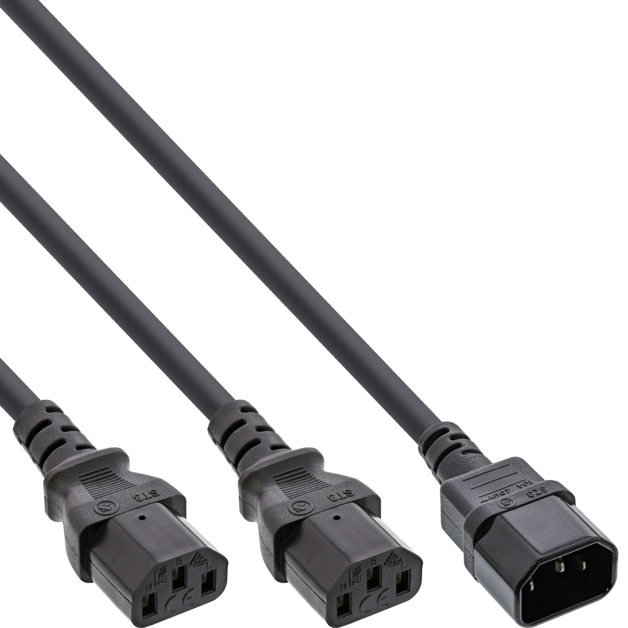 InLine Netz-Splitter - IEC 60320 C14 bis IEC 60320 C13