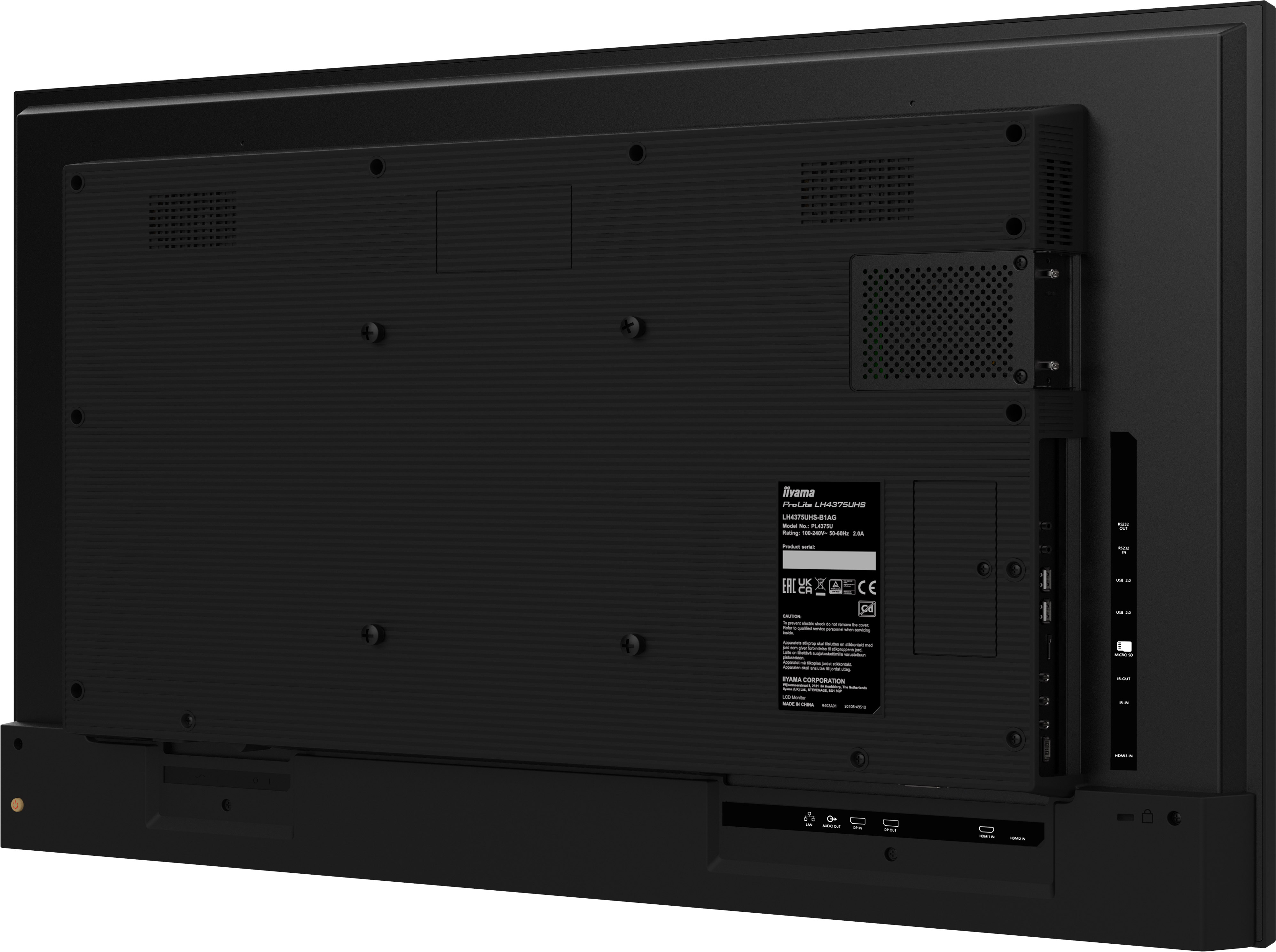 iiyama ProLite �cran plat de signalisation num�rique 125,7 cm (49.5) LCD Wifi 500 cd/m� 4K Ultra HD Noir Int�gr� dans le processeur Android 11 24/7