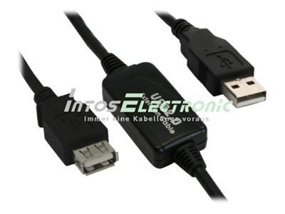 InLine USB-Erweiterung - USB 2.0 - 4-polig USB Typ A / 4-polig USB Typ A